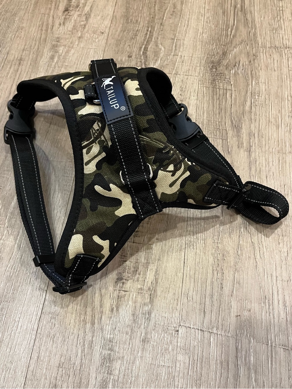 Tail Up Dog Harness - Green Camo Patterned Large - Picture 2 of 6
